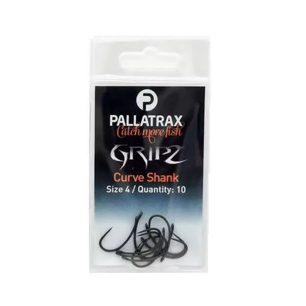 Pallatrax Gripz Curve Shank 6 S očkom, Bezprotihrotový Boilies Háčik 10ks