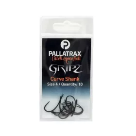   Pallatrax Gripz Curve Shank 8 S očkom, Bezprotihrotový Boilies Háčik 10ks