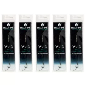   Pallatrax Gripz Straight Point Hair Rigs 6 15lb Braid Pletený Predviazaný Háčik