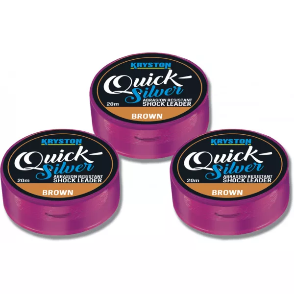 Kriston Quicksilver Shock Leader 35lbs 20m Pletená nadväzcová šnúra-Hnedá