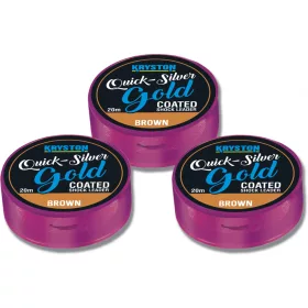   Kriston Quicksilver Gold Shock Leader 35lbs 20m Pletená nadväzcová šnúra-Hnedá