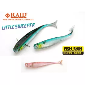   Raid Little Sweeper Fish Skin 7,6cm 080 Clear Wakasagi Gumená Nástraha 7ks