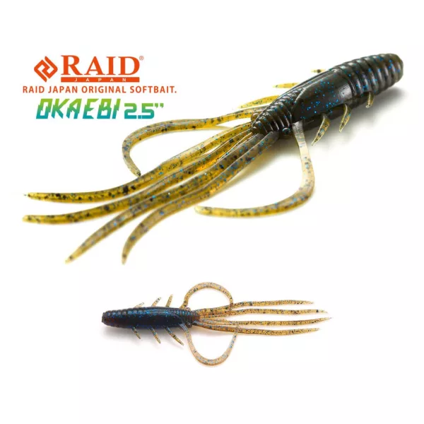 Raid Oka Ebi 6,3cm 020 Dark Cinnamon Blu Flk Plastová nástraha 8ks