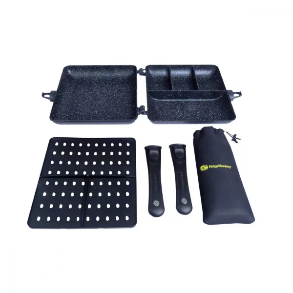 Ridgemonkey Connect Combi & Steamer Rúra A Parná Súprava Granite Edition 2XL