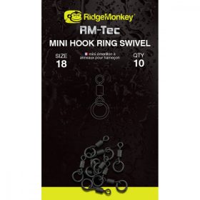   Ridgemonkey Rm-Tec Mini Hook Ring Swivel Mikro Krúžkový obratlík 10ks