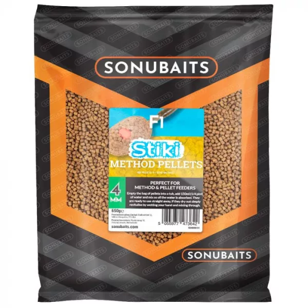 Sonubaits F1 Stiki Method Pellets - 4mm (S0800014) ochutené kŕmne pelety