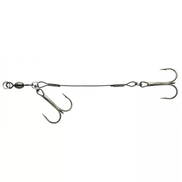 Sakura - SOFT LURE RIG - Size L - 12CM - Double Hook (2 Hooks treble) - Trojháčik - Ostnatý háčik, Trojitý háčik