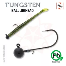   Sakura - TUNGSTEN BALL JIGHEAD 3/16 - 5,3G / Háčik #2/0 x 2ks (Čierna farba) - JIG hlava