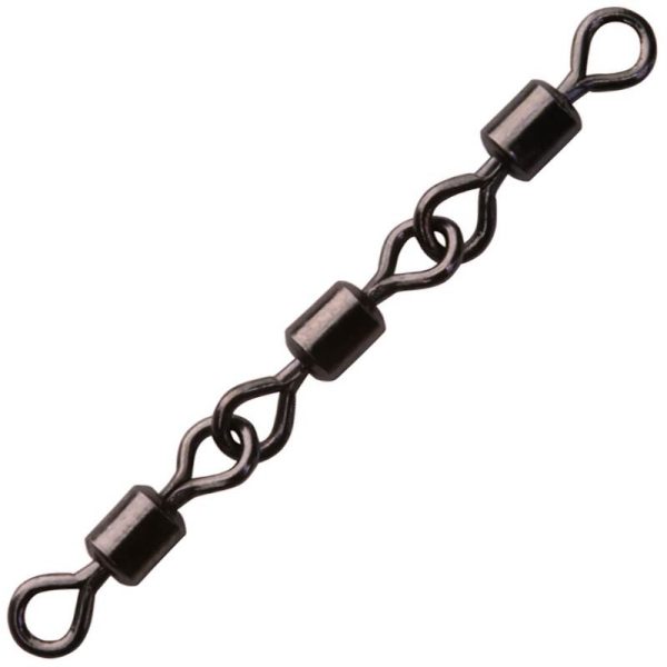 Sakura 3 Joint Rolling Swivel Čierny 8 Trojitý obratlík 5ks