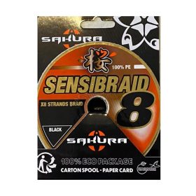   Sakura Sensibraid X4 Zelená 0,12mm 300m Pletená Hlavná Šnúra