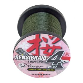   Sakura Sensibraid 4 pletená šnúra - GREEN 1000 M - 0.30 mm / 20Kg / 44Lbs