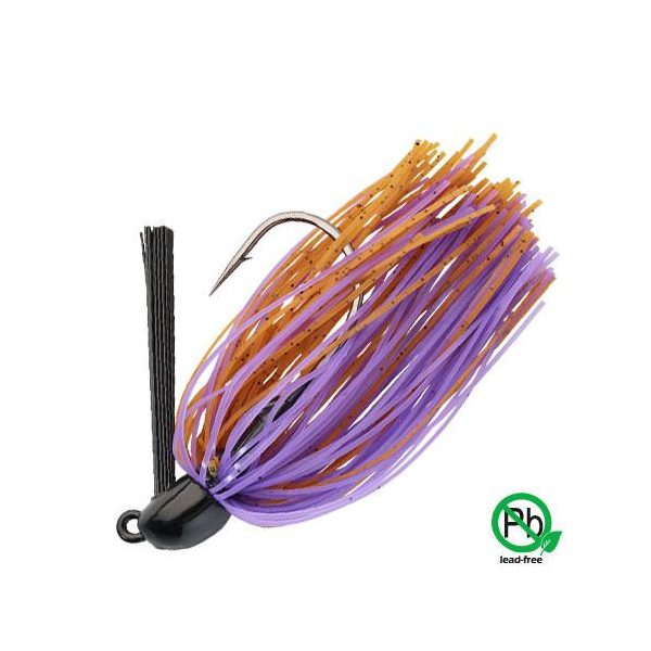 Sakura Tungsten Swim Jig 7,2gr BP Jigová hlavička so sukničkou - Hnedá&Fialová