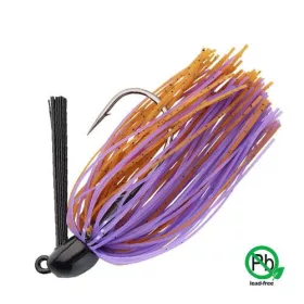   Sakura Tungsten Swim Jig 10,6gr BP Jigová hlavička so sukničkou - Hnedá&Fialová