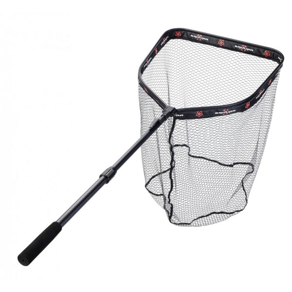Sakura - Floating landing net SAKURA Rubber Mesh Special Float Tube - 55x50x65cm - Podberák s rukoväťou - Prívlačový podberák
