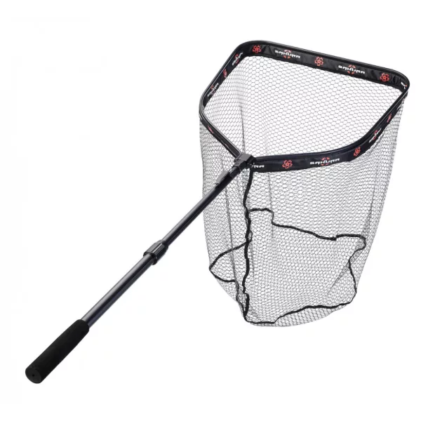 Sakura - Floating landing net SAKURA Rubber Mesh M - 60x50x50cm - Podberák s rukoväťou - Prívlačový podberák
