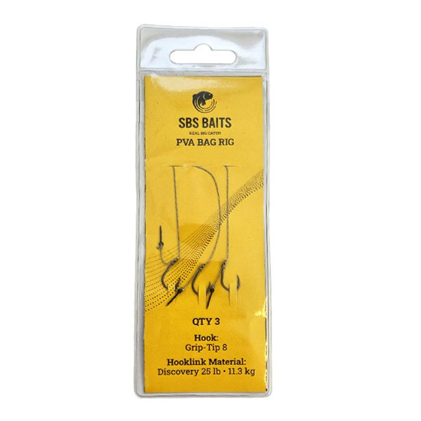 SBS PVA Bag Rig With Spike 8 Predviazaný náväzec 3ks
