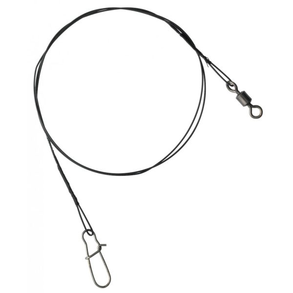 SERT - 7 STRAND TRACE + SWIVEL AND SNAP LINK - 50CM - 15KG - Náväzec proti prehryznutiu