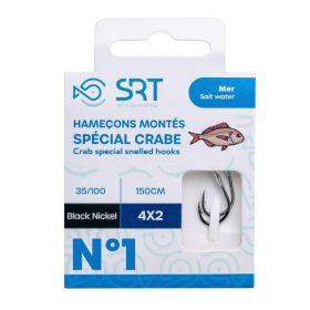   SRT Crab Rigged Special 0,28mm 150cm Monofil 4 Predviazaný Háčik 4x2ks