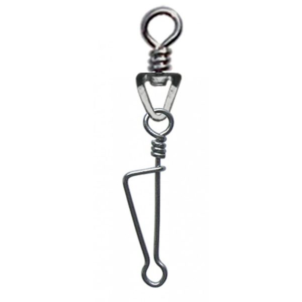 SERT - ITALIAN SWIVEL & SNAP LINK - NICKEL N°4 X6 - Otočný obratlík