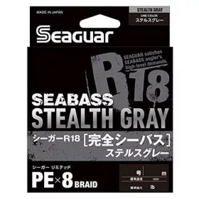   Seaguar R18 Kanzen Seabass Stealth Gray 150m 1,0Gou Pletená hlavná šnúra