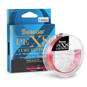   Seaguar PE X8 Lure Edition Červená 0,165mm 150m Pletená hlavná šnúra