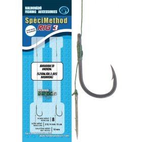   Haldorádó SpéciMethod Rig3 Braid 8 S očkom s protihrotom Pletený predviazaný háčik