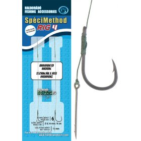   Haldorádó SpéciMethod Rig4 Braid 6 S očkom S protihrotom Splietaný predviazaný háčik