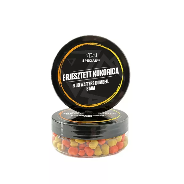 Speciál Mix Erjesztett Kukorica 8mm Fluo Wafters Dumbell 20gr