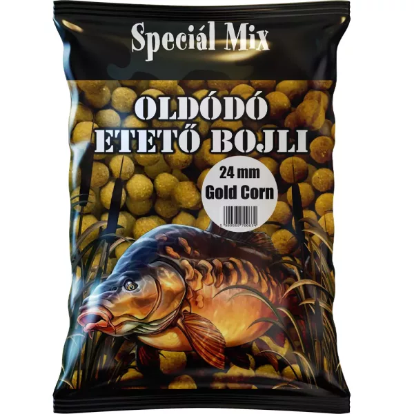 Speciál Mix 24mm Gold Corn Rozpustné Kŕmne Boilie 1kg