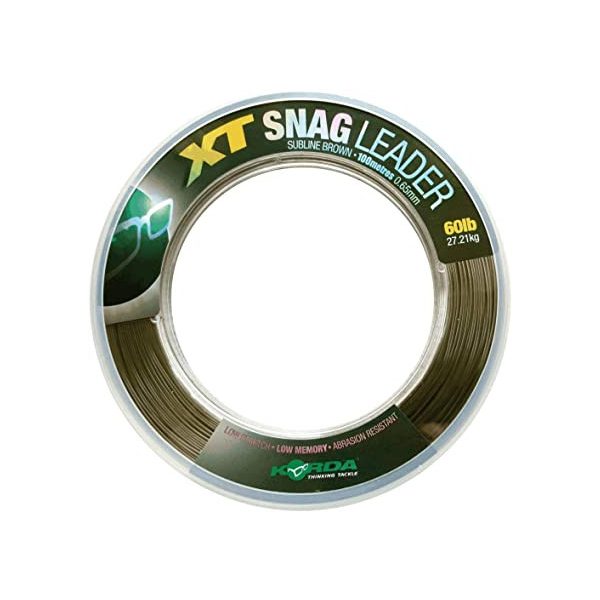 Korda XT Snag Leader 0,60mm 60lb Nylon 100m - kaprový predväzový vlasec