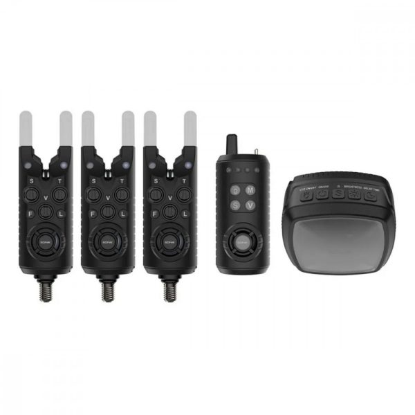 Sonik Gizmo2 Bitealarms 3+1 + Bivy Lamp Súprava elektronických signalizátorov záberu