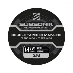   Subsonik Double Tapered Main Line Clear 12Lb 990m (3X330) Hrubnúca Monofil hlavný vlasec