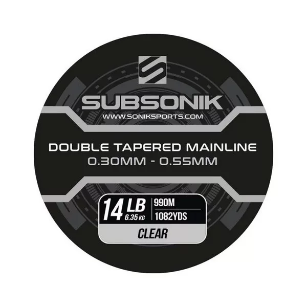 Subsonik Double Tapered Main Line Clear 16Lb 990m Hrubnúca Monofil hlavný vlasec