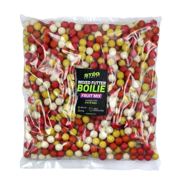 Stég Futter Boilie 20mm Ovocná Kŕmna boilies 5kg