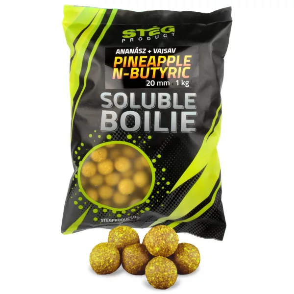 Stég Product Soluble Boilie 20mm Ananás-Kyselina maslová 1kg