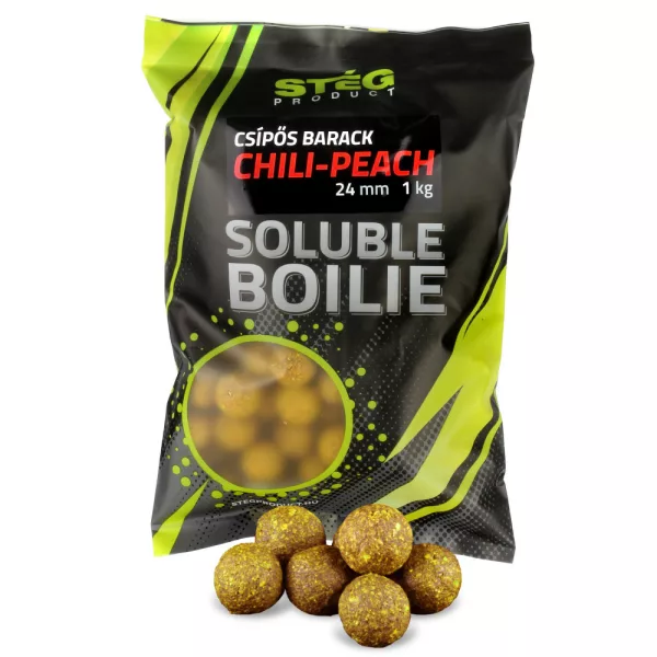Stég Product Soluble Boilie 24mm Čili-Marhuľa 1kg