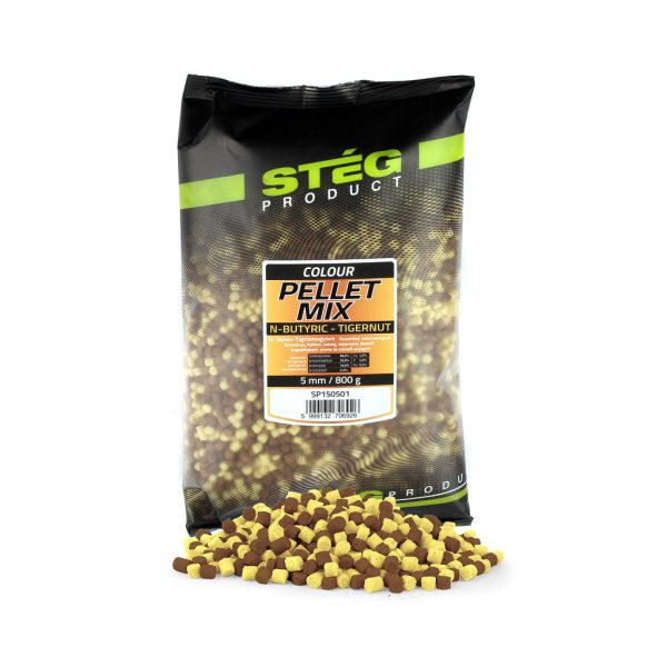 Stég Pellet Mix 5mm Kyselina maslová - Tigrí orech Pellet 800gr
