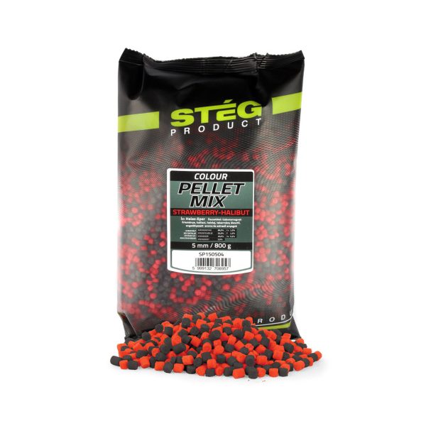 Stég Pellet Mix 5mm Jahoda-Halibut Pellet 800gr