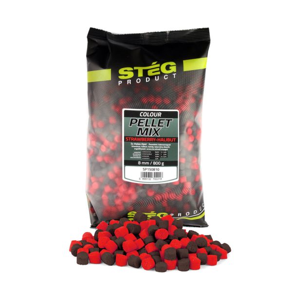 Stég Pellet Mix 8mm Jahoda-Halibut Pellet 800gr