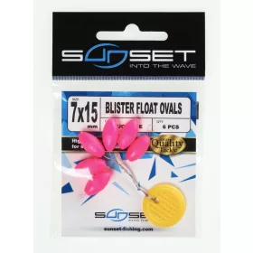   Sunset - BLISTER PLAVÁK OVÁLNY FLUO RUŽOVÝ 5x10mm - Zarážka