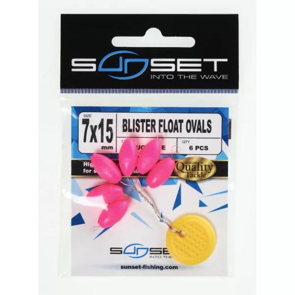 Sunset - BLISTER PLAVÁK OVÁLNY FLUO RUŽOVÝ 5x10mm - Zarážka