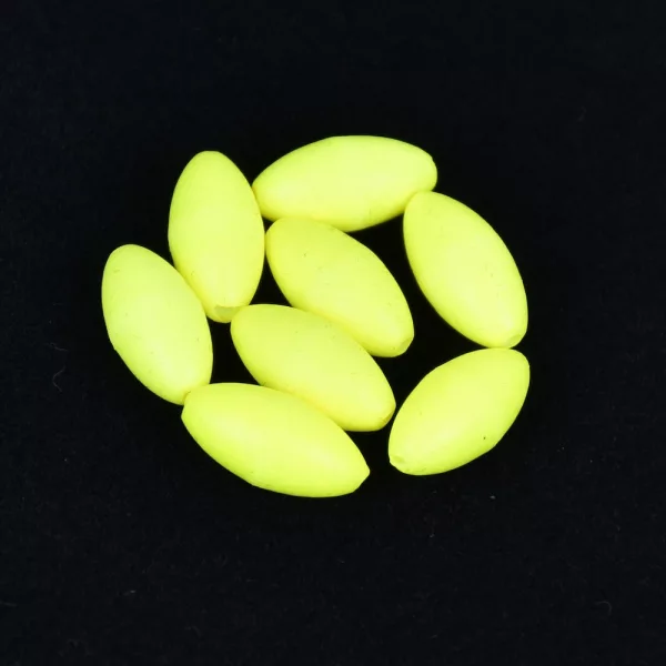 Sunset - BEADS FLOATING OVAL FLUO YELLOW 5x10mm X20 - Korálik