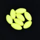 Sunset - BEADS FLOATING OVAL FLUO YELLOW 5x10mm X20 - Korálik