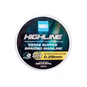   Nash Highline Extra Supple UV Yellow 0.28mm 1200m Pletená hlavná šnúra
