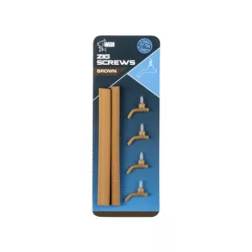 Nash Zig Screw Kit Hnedé skrutky na nástrahy Súprava 4ks