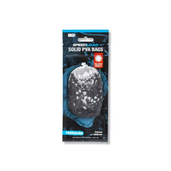 Nash Speedload Solid PVA Bags M Pomaly Rozpustné PVA Vrecúško 20ks