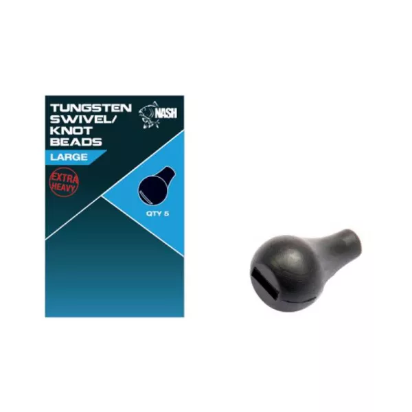Nash Tungsten Veľká Swivel/Knot Bead Zaťažená ochrana uzla