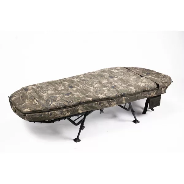 Nash MF60 Indulgence 5 Season Sleep System Compact 5-nohové 192x78cm Kaprové ležadlo