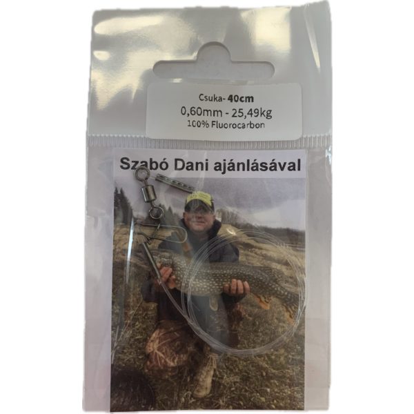 Dani Fluorocarbonový náväzec Šťuka 0,60mm 25,49kg 40cm