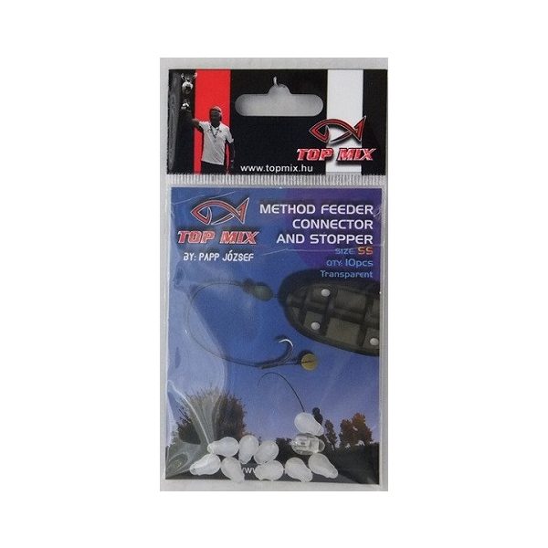 Top Mix Method Feeder Fluo Priehľadná SS Rýchlokonektor 10ks